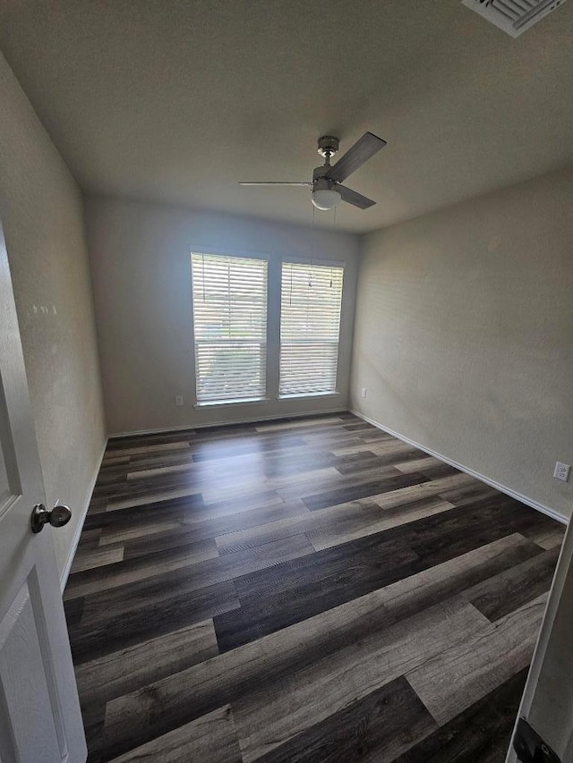 9405 Glynhill Ct, Killeen, TX 76542 - empty room with a ceiling fan and wood finished floors