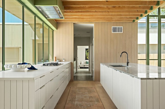 4506 Chiappero Trl, Austin, TX 78731 - bathroom with wood finished floors and wooden walls