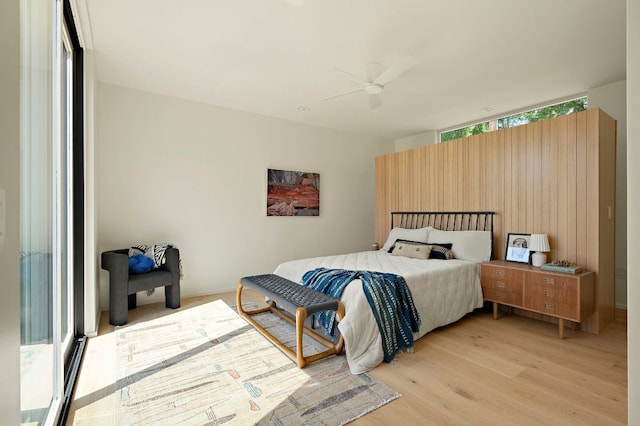 4506 Chiappero Trl, Austin, TX 78731 - bedroom with light wood finished floors and a ceiling fan