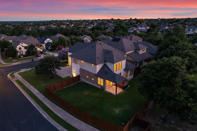 100 Calima Cv, Round Rock, TX 78681 - aerial view at dusk of a residential view