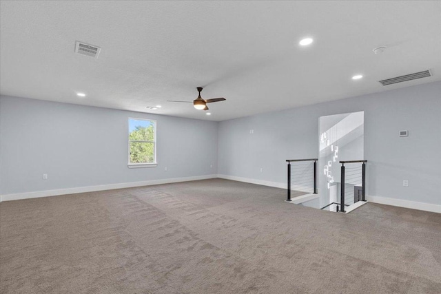 103 W Pauwela Ln, Bastrop, TX 78602 - carpeted empty room featuring recessed lighting and ceiling fan