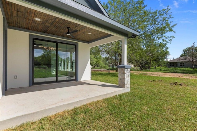 103 W Pauwela Ln, Bastrop, TX 78602 - view of grassy yard with ceiling fan