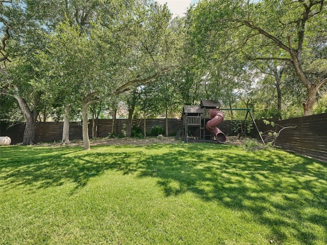 4105 Mcbrine Pl, Austin, TX 78746 - fenced backyard with a playground