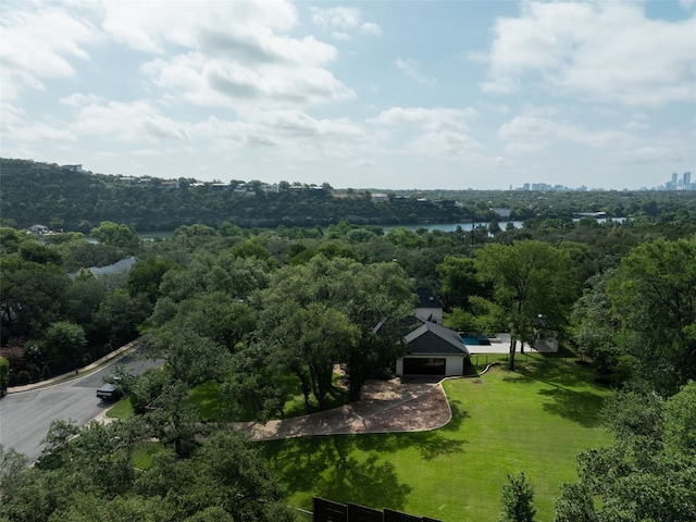 4105 Mcbrine Pl, Austin, TX 78746 - view from above of property with a large body of water