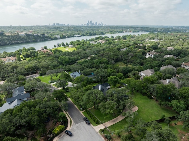 4105 Mcbrine Pl, Austin, TX 78746 - aerial view of a nearby body of water and skyline