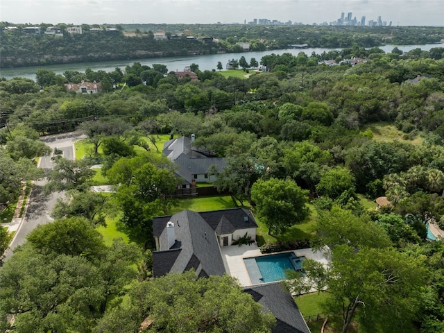 4105 Mcbrine Pl, Austin, TX 78746 - drone / aerial view of a nearby body of water