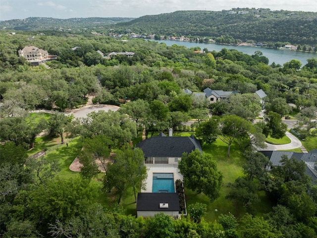 4105 Mcbrine Pl, Austin, TX 78746 - aerial view of a forest and a large body of water