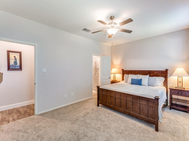 1329 Nokota Bnd, Georgetown, TX 78626 - bedroom with light carpet and a ceiling fan