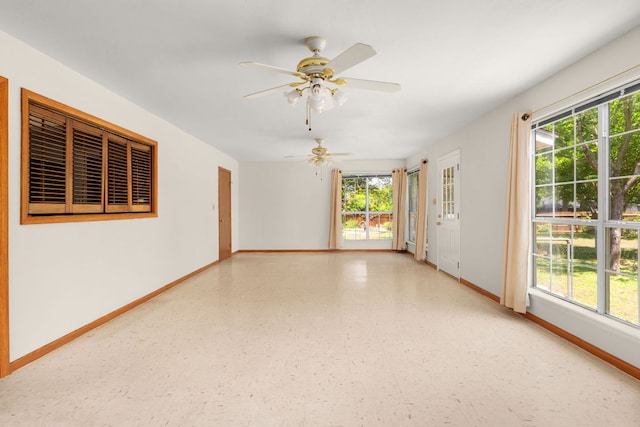 6804 Miranda Dr, Austin, TX 78752 - spare room with healthy amount of natural light, light flooring, and a ceiling fan