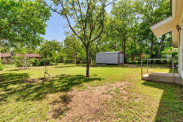 6804 Miranda Dr, Austin, TX 78752 - fenced backyard with a shed and view of scattered trees