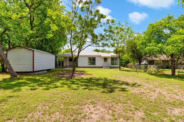 6804 Miranda Dr, Austin, TX 78752 - view of yard with a storage shed