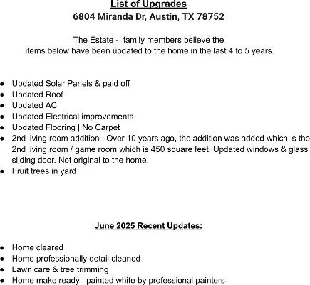 6804 Miranda Dr, Austin, TX 78752 - view of a document