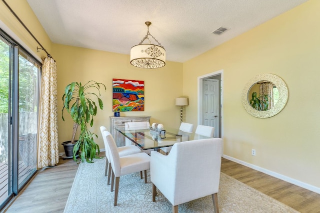 5808 Abilene Trl, Austin, TX 78749 - dining area with wood finished floors and a textured ceiling