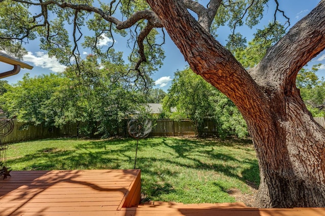 5808 Abilene Trl, Austin, TX 78749 - fenced backyard with a wooden deck
