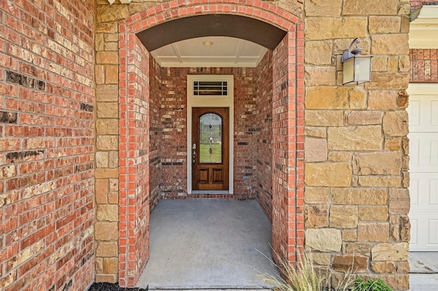 318 Gaspar Bnd, Cedar Park, TX 78613 - doorway to property featuring brick siding