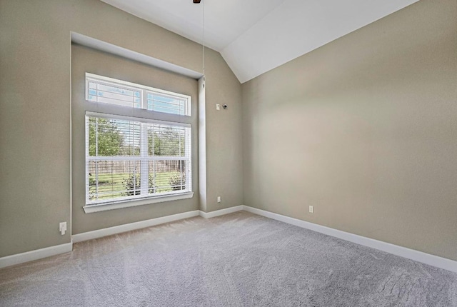 318 Gaspar Bnd, Cedar Park, TX 78613 - carpeted spare room with plenty of natural light, lofted ceiling, and ceiling fan