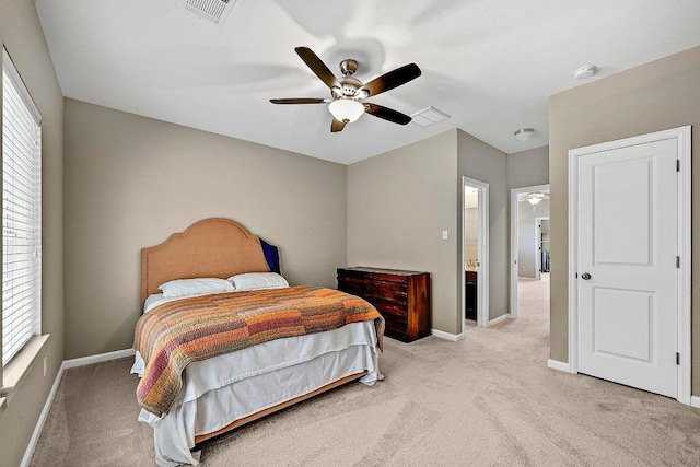 318 Gaspar Bnd, Cedar Park, TX 78613 - bedroom with light carpet and a ceiling fan