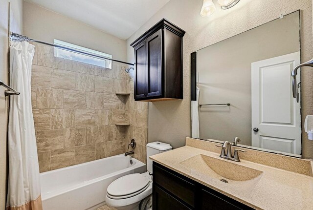 318 Gaspar Bnd, Cedar Park, TX 78613 - bathroom featuring shower / bath combination with curtain and vanity