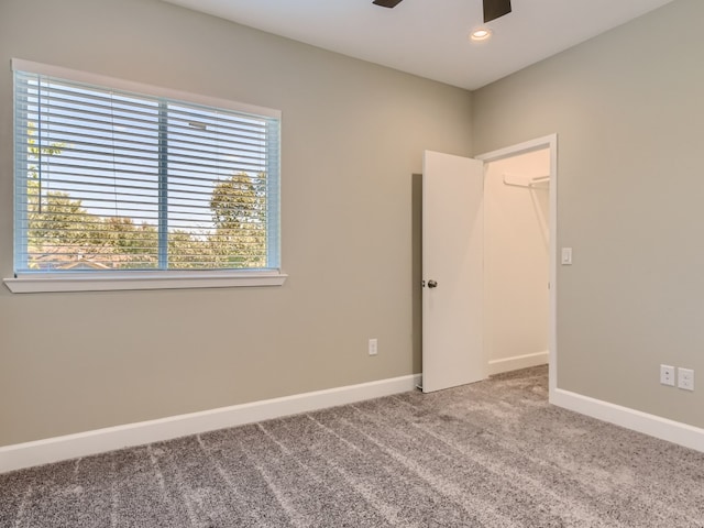7204 Bennett Ave Unit A, Austin, TX 78752 - unfurnished room with carpet floors, a ceiling fan, and recessed lighting