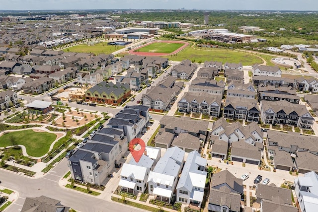 3108 Chennault St, Austin, TX 78723 - aerial view of property and surrounding area with nearby suburban area