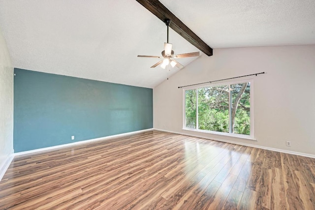 2505 Linwood Rd, Temple, TX 76502 - empty room with a ceiling fan, wood finished floors, and a textured ceiling