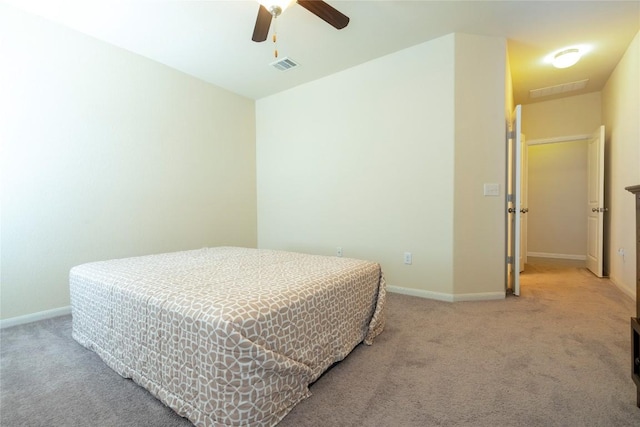 13903 Cantata Ln, Austin, TX 78660 - bedroom with light carpet and ceiling fan