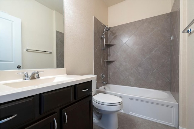 13903 Cantata Ln, Austin, TX 78660 - bathroom with vanity,  shower combination, and tile patterned flooring