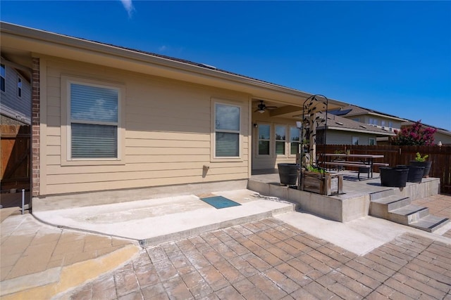 13903 Cantata Ln, Austin, TX 78660 - view of patio / terrace featuring a ceiling fan