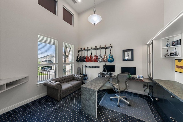 4509 Port Bari Dr, Leander, TX 78641 - carpeted office with a high ceiling
