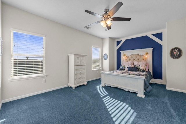 4509 Port Bari Dr, Leander, TX 78641 - bedroom with carpet floors and a ceiling fan