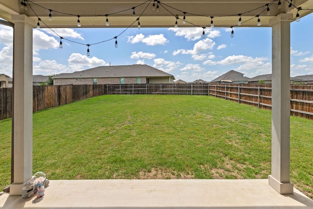 16941 Aventura Ave, Pflugerville, TX 78660 - fenced backyard with a patio area