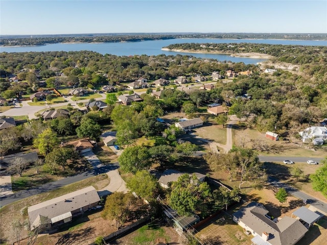206 Woodland Trl, Belton, TX 76513 - aerial view of property and surrounding area with a large body of water and nearby suburban area