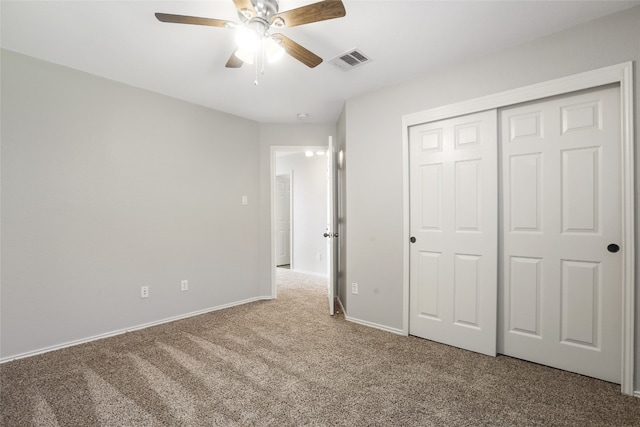 9405 Billingham Trl, Austin, TX 78717 - unfurnished bedroom with carpet floors, a closet, and ceiling fan