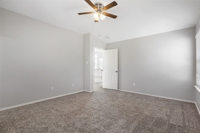 9405 Billingham Trl, Austin, TX 78717 - carpeted spare room with ceiling fan and vaulted ceiling