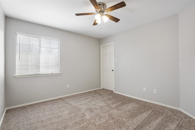 9405 Billingham Trl, Austin, TX 78717 - carpeted empty room with a ceiling fan and baseboards