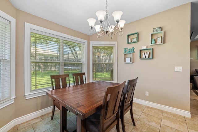 198 Sheridan Loop, Belton, TX 76513 - dining area featuring a chandelier and light tile patterned flooring