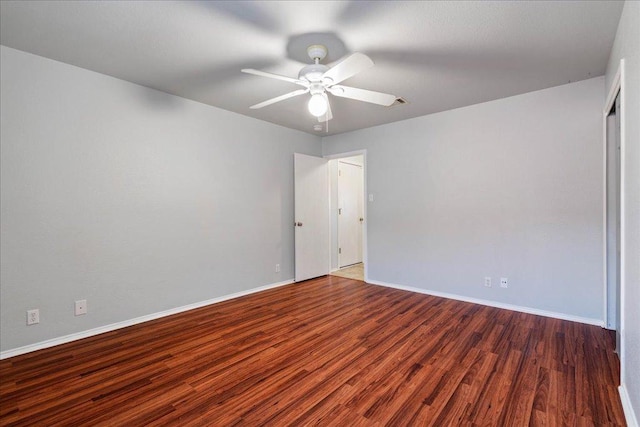 2102 Garrison Dr, Leander, TX 78641 - unfurnished room with wood finished floors and a ceiling fan