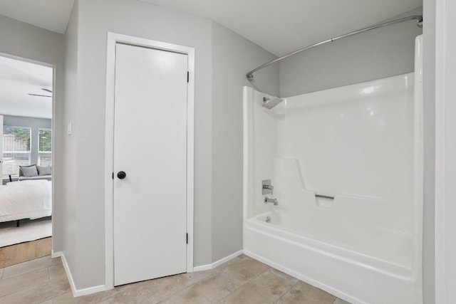 13101 Silver Creek Dr, Austin, TX 78727 - bathroom with shower / tub combination, ensuite bathroom, and tile patterned floors