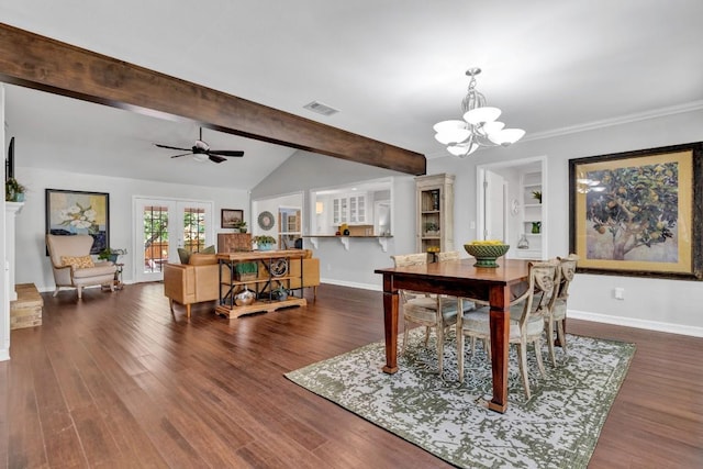 4001 Greystone Dr, Austin, TX 78731 - dining room featuring a chandelier, wood finished floors, and ceiling fan