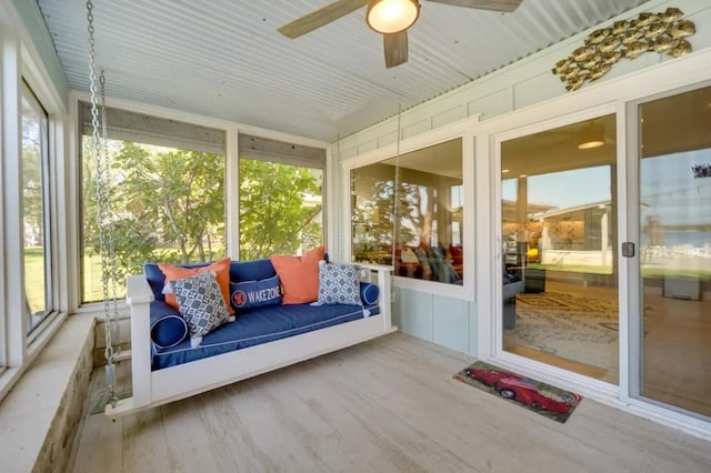 136 Web Isle Dr, Granite Shoals, TX 78654 - sunroom with healthy amount of natural light and a ceiling fan