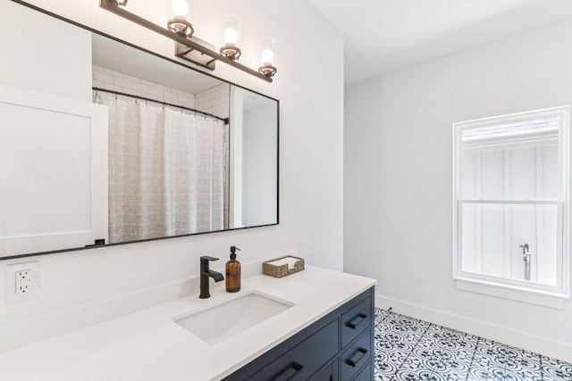 169 Tall Forest Dr, Bastrop, TX 78602 - full bath with vanity and tile patterned flooring