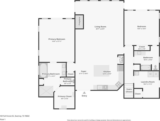 169 Tall Forest Dr, Bastrop, TX 78602 - view of room layout
