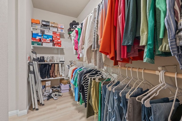 3526 Wickham Ln, Austin, TX 78725 - spacious closet with wood finished floors