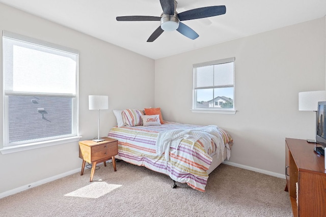 3526 Wickham Ln, Austin, TX 78725 - bedroom featuring carpet flooring and ceiling fan