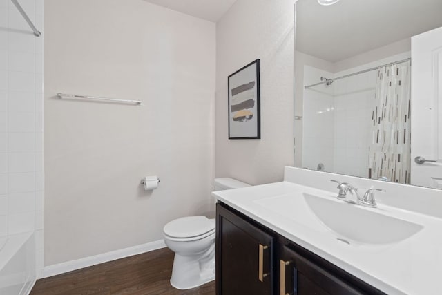 3526 Wickham Ln, Austin, TX 78725 - full bathroom featuring vanity and wood finished floors
