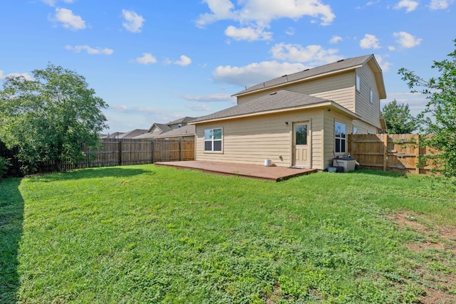 3526 Wickham Ln, Austin, TX 78725 - rear view of property with a deck and a fenced backyard