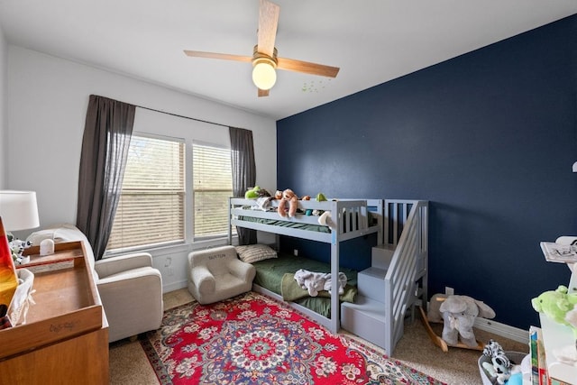 707 Malabar St, Lakeway, TX 78734 - bedroom with carpet flooring and ceiling fan