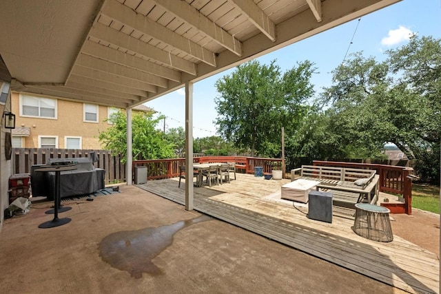 707 Malabar St, Lakeway, TX 78734 - view of patio / terrace featuring outdoor dining space and a deck