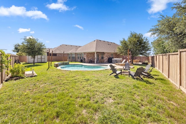 1700 Elaina Loop, Leander, TX 78641 - fenced backyard with a shed and a patio