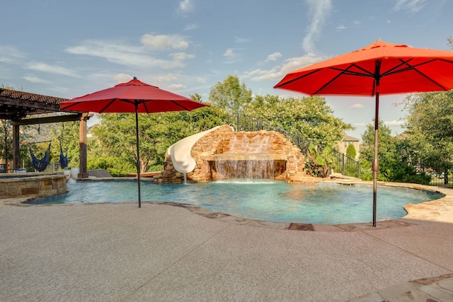 2800 Crystal Falls Pkwy, Leander, TX 78641 - view of pool featuring a water slide and a patio area